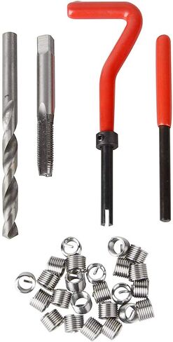 طقم إصلاح خيط متري 30 قطعة من Shkalacar، أداة تركيب خيط متري لـ M3 M4 M7 M9 M11 Helicoil Car Pro Coil Tool M7*1 in Kuwait