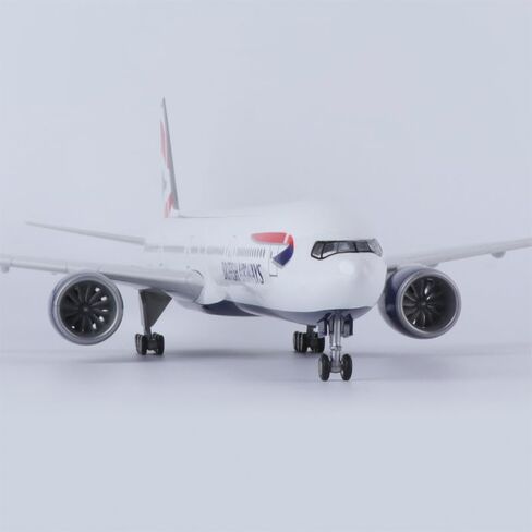 8 بوصات (20 سم) مجموعة نموذج طائرة B777 من الخطوط الجوية البريطانية نموذج طائرة من الراتنج مع حامل طاولة هدية لعشاق الطيران أو ديكورات العرض in Kuwait
