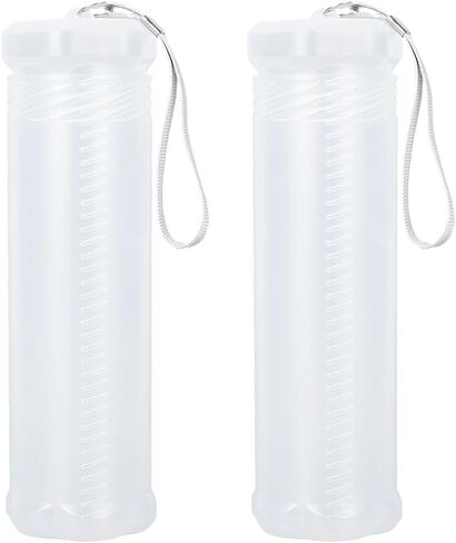 GORGECRAFT 2Pcs Extendable Artist Storage Tube Plastic Brush Case Clear Long Paint Watercolor Pen Pencil Container Organizer Holder with Carrying Lanyard for Paintbrush Drawing Makeup Artist Travel in Kuwait
