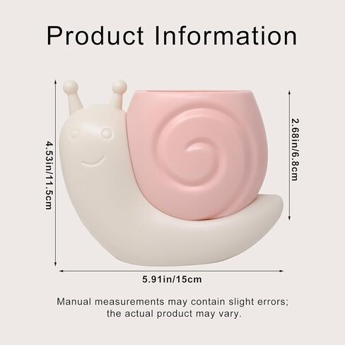 1PCS Cute Snail Pen Holder Multi Use Desk Stationery Organizer Makeup Brush Storage Bucket Gift Ready Desktop Case Office Accessory Container in Kuwait