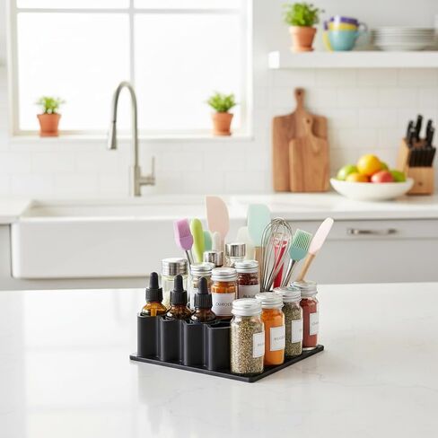 32 Slots Thickened Storage Organizer with 32 Slots, Tiered Desktop Holder for Essential Oils, Craft Tools & Small Tubes in Kuwait