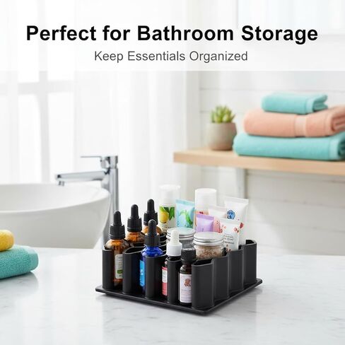 32 Slots Thickened Storage Organizer with 32 Slots, Tiered Desktop Holder for Essential Oils, Craft Tools & Small Tubes in Kuwait
