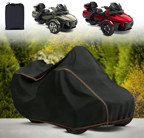 غطاء QYMOTO Can am Spyder F3 المحدود، غطاء كامل لـ RT Limited/Ryker 900/Touring/Sports RT Accessories/Canyon متوافق مع جميع موديلات Spyder، حماية ضد الماء من البحر إلى السماء ومقاومة للرياح في جميع الأحوال الجوية in Kuwait