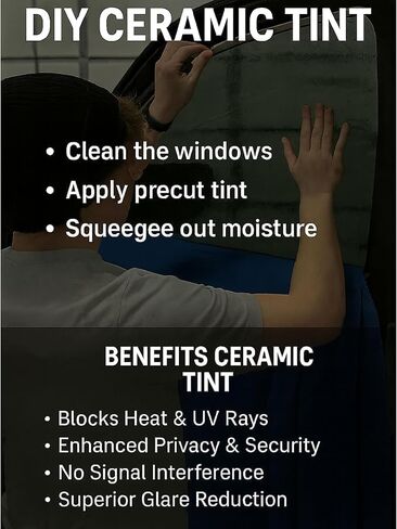 Factor Precut Ceramic Window Tint for Toyota Grand Highlander 2024-2026 to Block Over 99% Harmful UV Rays 2mil Thick Shop Grade Use Superior Heat Rejection, Professional Finish (20% All) in Kuwait