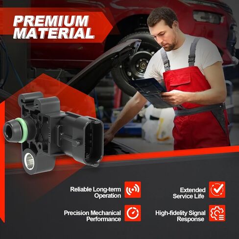 مستشعر MAP الضغط المطلق المنوع: 0261230184 55567257 213-4760 متوافق مع 2011-16 Chevy Cruze L4 1.4L، 2012-20 Sonic L4 1.4L، 2015-21 Trax L4 1.4L، 2013-21 Buick Encore L4 1.4L in Kuwait