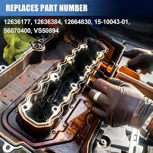 Sorello Engine Valve Cover Gasket Set Compatible with Chevy Cruze Malibu Equinox Volt Trax,Compatible with Buick Encore,Compatible with GMC Terrain 1.4L 1.5L L4 Turbo Replace 12636177 12636384 VS50894 in Kuwait