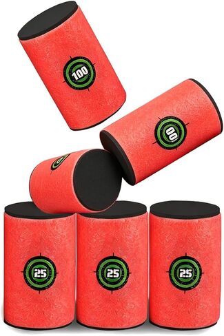 6 قطع من أهداف SYNTHORA الإسفنجية الناعمة، أهداف رمي السهام من مادة EVA المتوافقة مع مسدسات Nerf N-Strike Elite Blasters، لعبة الذخيرة الإسفنجية لممارسة الرماية (حجم كبير) in Kuwait