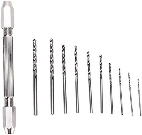 Double Hand Drill, Proof Durable Brass Construction with 2 Collet Design, Precision Twist Bit Hand Drill Set for Electronic Assembly, Model Making, Hobby Projects in Kuwait
