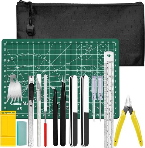 20Pcs Model Basic Tools Craft Set for Gundam Model Tools Kit with Plastic Box Models Assemble Car Hobby Model Building Repairing and Fixing DIY Craft Kit in Kuwait
