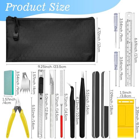 20Pcs Model Basic Tools Craft Set for Gundam Model Tools Kit with Plastic Box Models Assemble Car Hobby Model Building Repairing and Fixing DIY Craft Kit in Kuwait