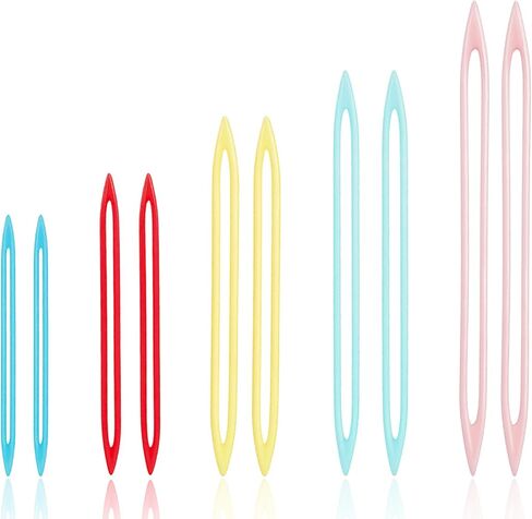 10 Pcs Large Eye Finishing Yarn Needles for Sewing Weaving in Ends, Multicolor Plastic Darning Needle for Yarn Knitting Weaving Sewing Needles for Thick BulkyYarn Crochet Supplies and Accessories in Kuwait