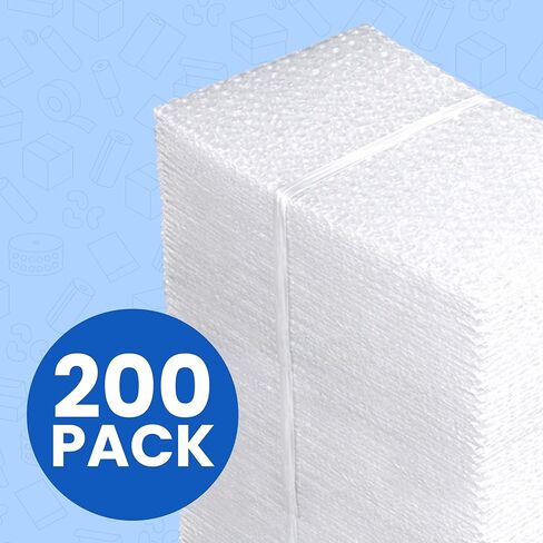 أكياس أكياس الفقاعات الشفافة ذاتية الغلق مقاس 7 × 8.5 بوصة من The Boxery - 200 عبوة - أكياس تغليف الوسادة الفقاعية للتعبئة والتخزين والنقل وشحن العناصر الهشة in Kuwait