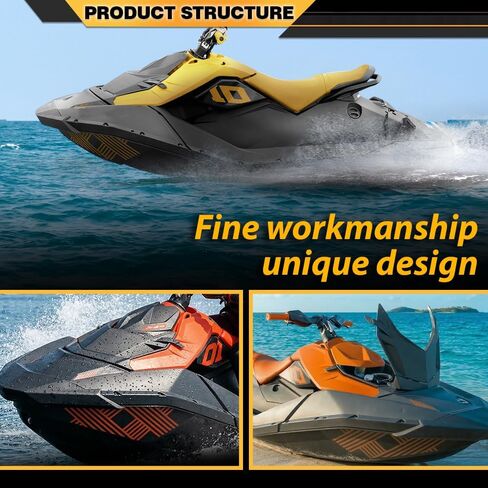 CNNELL Front Deflector Lid Upper Storage Cargo Bin Cover Compatible with Sea-Doo Spark (2up) 2014-2022, Fit Sea-Doo Spark (3up) 2014-2022 295100865, 295100553, 295100864, 295100870 Black in Kuwait