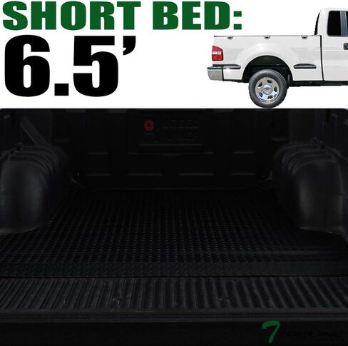 7422440536520 متوافق مع 1997-2003 Ford F150 / 1997-1999 F250 Light Duty / 2004 F150 Heritage Flareside 6.5 قدم (78 بوصة) سرير أسود من المطاط الماسي لشاحنة السرير in Kuwait