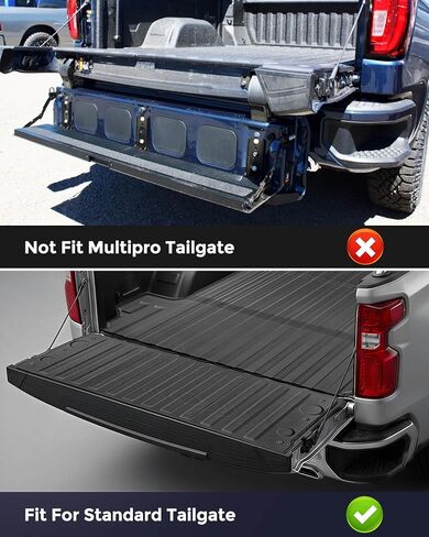 CreekT® Truck Bed Mat for Chevy Silverado for GMC Sierra 1500 2019-2026 6.6 FT, Heavy Duty All-Weather Full Set with Tailgate Mat Accessories (Not Fit Multipro Tailgate/Drop-in Liners/CarbonPro Bed) in Kuwait