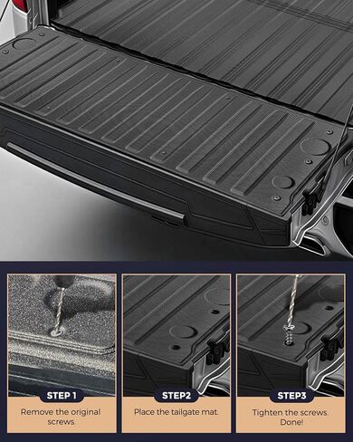 CreekT® Truck Bed Mat for Chevy Silverado for GMC Sierra 1500 2019-2026 6.6 FT, Heavy Duty All-Weather Full Set with Tailgate Mat Accessories (Not Fit Multipro Tailgate/Drop-in Liners/CarbonPro Bed) in Kuwait