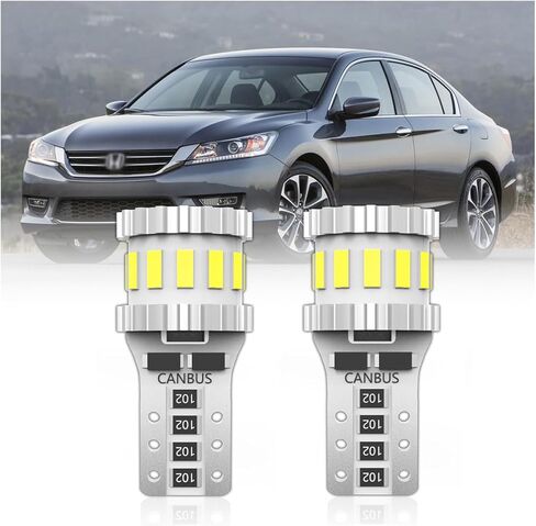 LED Strip Parking Light Bulbs for Honda Accord 2013-2014-2015 Sedan Coupe | 6000K White DRL Retrofit Kit | Plug and Play T10 168 194 W5W | 2-Pack in Kuwait