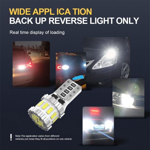 LED Strip Parking Light Bulbs for Honda Accord 2013-2014-2015 Sedan Coupe | 6000K White DRL Retrofit Kit | Plug and Play T10 168 194 W5W | 2-Pack in Kuwait
