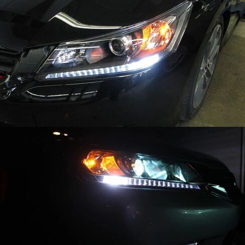 LED Strip Parking Light Bulbs for Honda Accord 2013-2014-2015 Sedan Coupe | 6000K White DRL Retrofit Kit | Plug and Play T10 168 194 W5W | 2-Pack in Kuwait