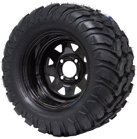 12" Black Steel Wheels and 22x11-12" Crawler All Terrain Tires Combo - Set of 4 in Kuwait