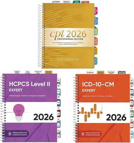 حزمة علامات تبويب الفهرس لـ CPT 2026 وICD-10-CM 2026 وHCPCS المستوى الثاني 2026 | مجموعة الجدولة الكاملة لكتاب الشفرات الطبية لعام 2026 | مغلفة ومرمزة بالألوان (الكتاب غير متضمن) in Kuwait