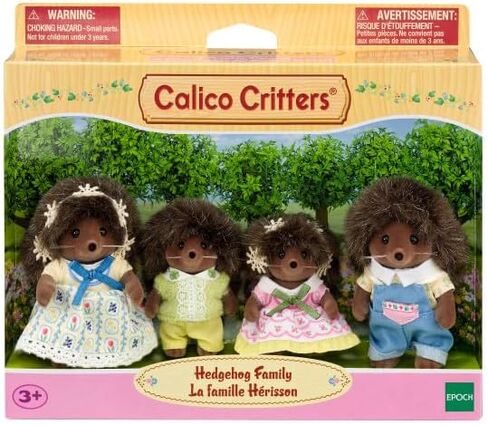 Calico Critters Pickleweeds Hedgehog Family, Set of 4 Collectible Doll Figures in Kuwait
