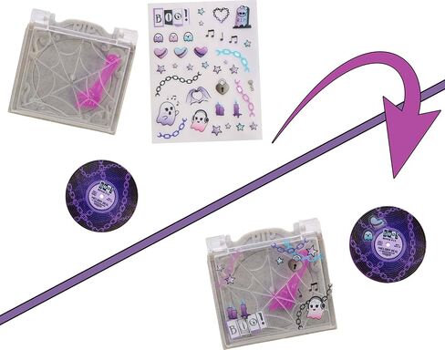مجموعة دمية Monster High Self-Scare Secrets Spectra Vondergeist وملحقاتها مع 13 مفاجأة واقعية مثل مجموعة العناية بالأظافر ومشغل التسجيل in Kuwait