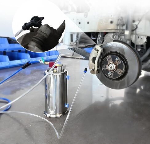 BESTOOL 6L Pneumatic Oil Extractor Pump, Stainless Steel Automotive Fluid Evacuator for Engine Oil, Brake Fluid & Brake Rotor Surface Oil, Oil & Brake Fluid Change Tool with 79" and 8" Hoses in Kuwait