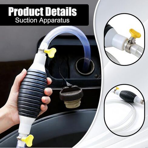 Multifunctional Liquid Siphon Pump for Gasoline, Manual Fuel Transfer Pump Gasoline Siphone Hose, Portable Sucker Pump for Gasoline Diesel and Other Liquid Water, with 3.2ft Siphon Hose in Kuwait