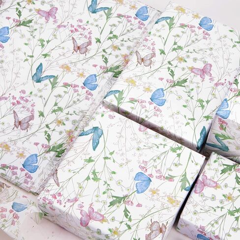 100 Sheets Spring Butterfly Tissue Paper for Gift Bags, Spring Butterfly Wrapping Tissue for Home Party Supplies, 14'' x 20'' (A) in Kuwait