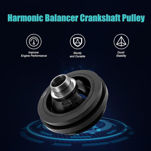 AULINK 594-427 Harmonic Balancer Crankshaft Pulley For 2009 Chrysler Aspen,For 2009-2013 Dodge Durango Ram 1500 2500 3500 4000,For 2011-2020 Ram 1500 Classic 2500 3500 4500 5500 Pickup 5.7L 6.4L V8 in Kuwait