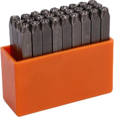 TOPINCN 27 Piece Metal Letter Stamp Set, Cursive Font Stamp Professional Carbon Steel Letters Punch Set Artistic Capital A to Z Leather Craft Jewelry Stamping Tools for Imprintingt in Kuwait