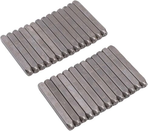TOPINCN 27 Piece Metal Letter Stamp Set, Cursive Font Stamp Professional Carbon Steel Letters Punch Set Artistic Capital A to Z Leather Craft Jewelry Stamping Tools for Imprintingt in Kuwait