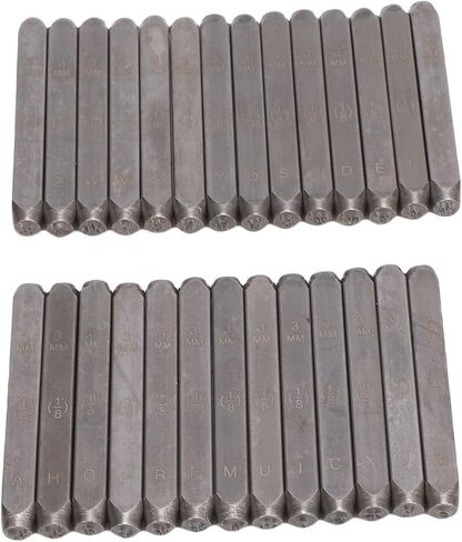 TOPINCN 27 Piece Metal Letter Stamp Set, Cursive Font Stamp Professional Carbon Steel Letters Punch Set Artistic Capital A to Z Leather Craft Jewelry Stamping Tools for Imprintingt in Kuwait