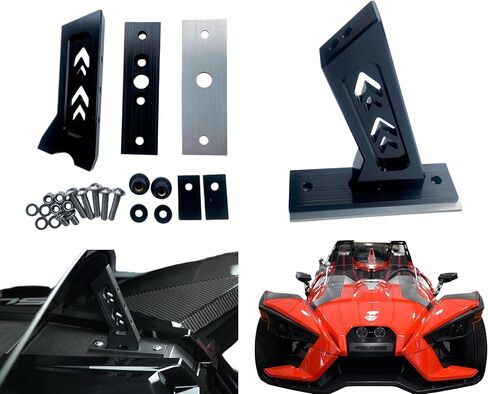 حامل مركزي لنظام تحديد المواقع العالمي (GPS) للوحة القيادة مع منفذ سلكي مناسب لـ Polaris Slingshot 2015-2026، عمود تثبيت ملحقات لوحة القيادة للهاتف/GPS/الكاميرا، يناسب Slingshot S SL SLR R LE & Grand Touring in Kuwait