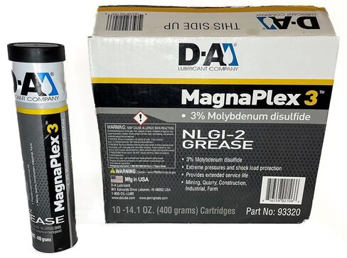 ماجنابلكس 3 | نلجي 2 | أنابيب الشحوم 14oz | 10 علبة أنبوب | 3% مولي | شحم مركب الليثيوم | حماية من درجات الحرارة العالية | حماية الحمل القصوى | الشحوم متعددة الأغراض in Kuwait