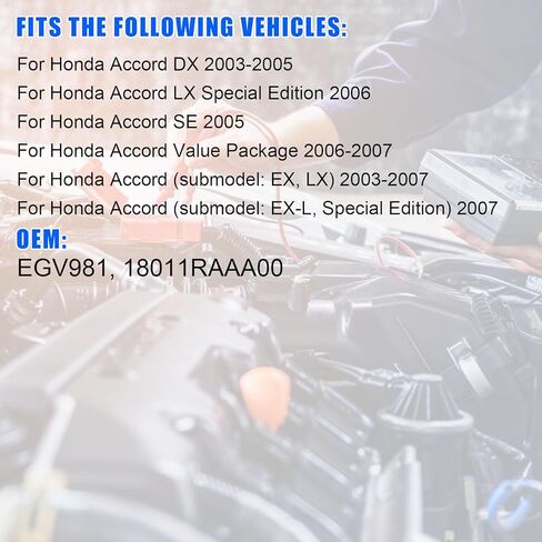 EGV981 EGR Valve Compatible with Honda Accord DX/EX/LX 2.4L L4 2003-2007, OE: 18011RAAA00 in Kuwait