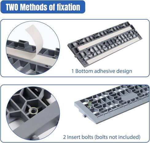 Nilight Modular Threshold Ramps, 3 Inch Rise Non‑Slip Interlocking Plastic Wheelchair Curb Doorway Ramp for Home Entry Indoor Outdoor, 2 Pack in Kuwait