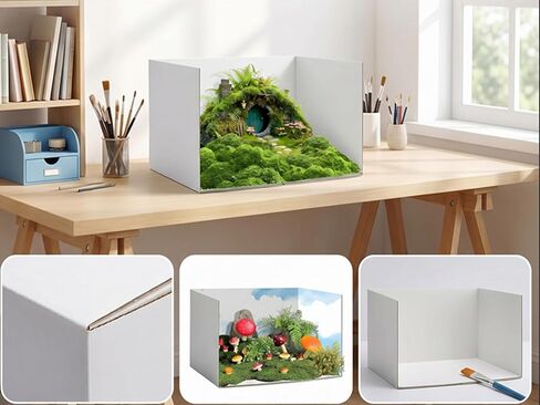 Cardboard Diorama Kit, 13 x 8.7 x 8.3 Inch Display Box with Double-Sided Tape for DIY Crafts, Toys and Miniatures in Kuwait