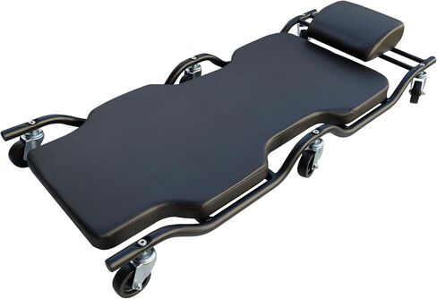 HKTE Heavy Duty Garage Creeper, Low Profile Design, Durable Metal Frame, Comfortable Pillow in Kuwait