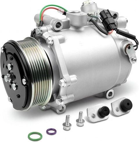 AC Compressor Compatible with Honda CR-V(for EX/EX-L/LX Models Only)2.4L 2007-2014, Honda Civic L4 2.4L(Only for Si Models)2012-2015,Acura RDX 2007-2012 2.3L Replacement for 38810RWCA03 97580 98580 in Kuwait
