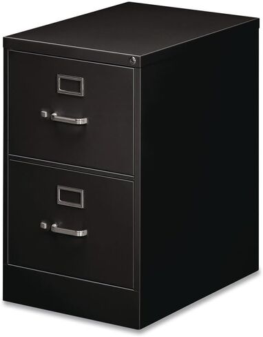 Alera Two-Drawer Economy Vertical File, 2 Legal-Size File Drawers, Black, 18" x 25" x 28.38" in Kuwait