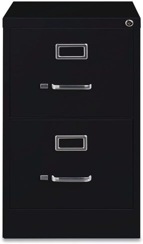 Alera Two-Drawer Economy Vertical File, 2 Legal-Size File Drawers, Black, 18" x 25" x 28.38" in Kuwait