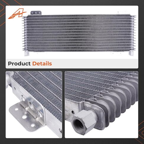 LPD47391 Transmission Oil Cooler Kit - Heavy Duty 40,000 GVW Max Trans Cooler, Universal Fit for Trucks, RVs, and Towing Vehicles, Includes Complete Mounting Hardware Silver in Kuwait