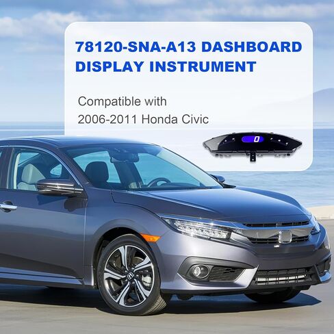 Speedometer Dash Display Gauge Instrument for 2006-2011 Honda Civic, 78120-SNA-A13 in Kuwait