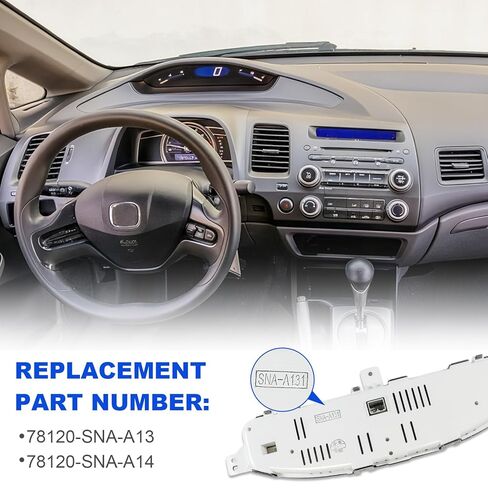 Speedometer Dash Display Gauge Instrument for 2006-2011 Honda Civic, 78120-SNA-A13 in Kuwait