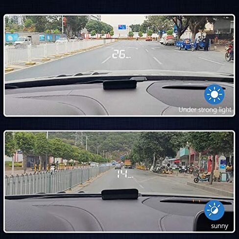 جهاز عرض عداد السرعة على الزجاج الأمامي، شاشة عرض رأسية obd2 HUD، عداد السرعة GPS ميلا في الساعة مع اتجاه السفر، إنذار السرعة الزائدة، إنذار القيادة التعب للسيارة in Kuwait