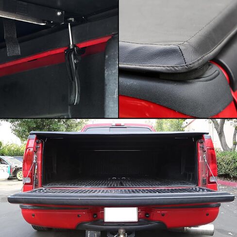 غطاء تونيو ناعم ثلاثي الطي متوافق مع 94-04 Chevy S10 GMC Sonoma Fleetside 6 Ft. غطاء سرير شاحنة قابل للتعديل ومقاوم للطقس من الفينيل الناعم in Kuwait