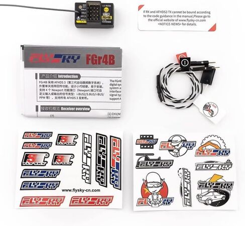 Flysky FGr4B Receiver 2.4GHz 4 Channel Receiver for Flysky AFHDS3 PL18 NB4 NB4 Lite Transmitter in Kuwait