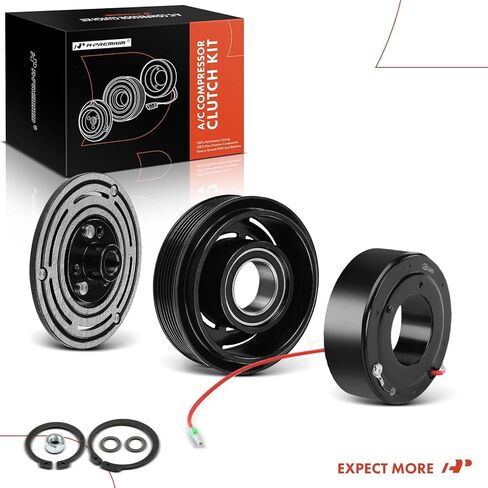 طقم قابض ضاغط مكيف الهواء A-Premium متوافق مع Jeep Wrangler TJ 1997-1999، Cherokee 1997-2001 & Dodge Dakota 1996-2002، 2.5L 4.0L، يناسب فقط طراز SD709 in Kuwait